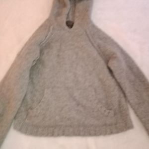 Abercrombie & Fitch gray sweater long sleeve, with hood & pocket